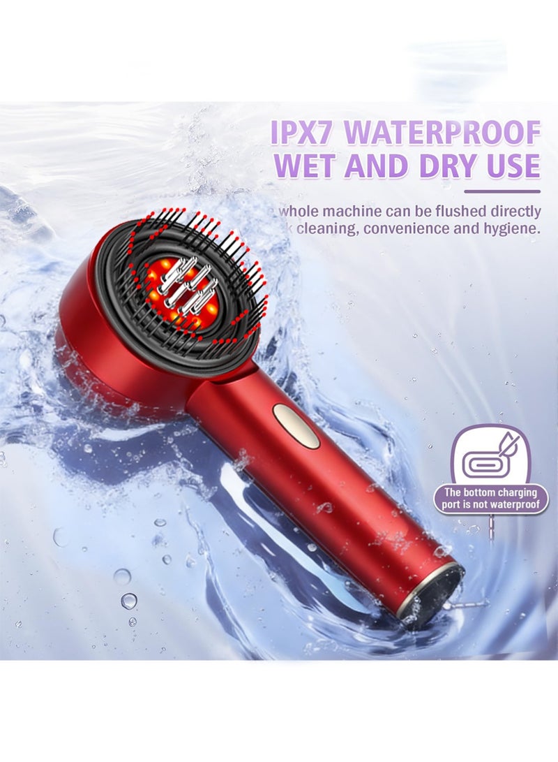 Bincoo Electric Massage Comb, Vibration Red Light Therapy, Hair Growth Massage Scalp Brush Anti Hair Loss Liquid Oil Applicator for Men and Women, Ipx7 Waterproof - Image 4